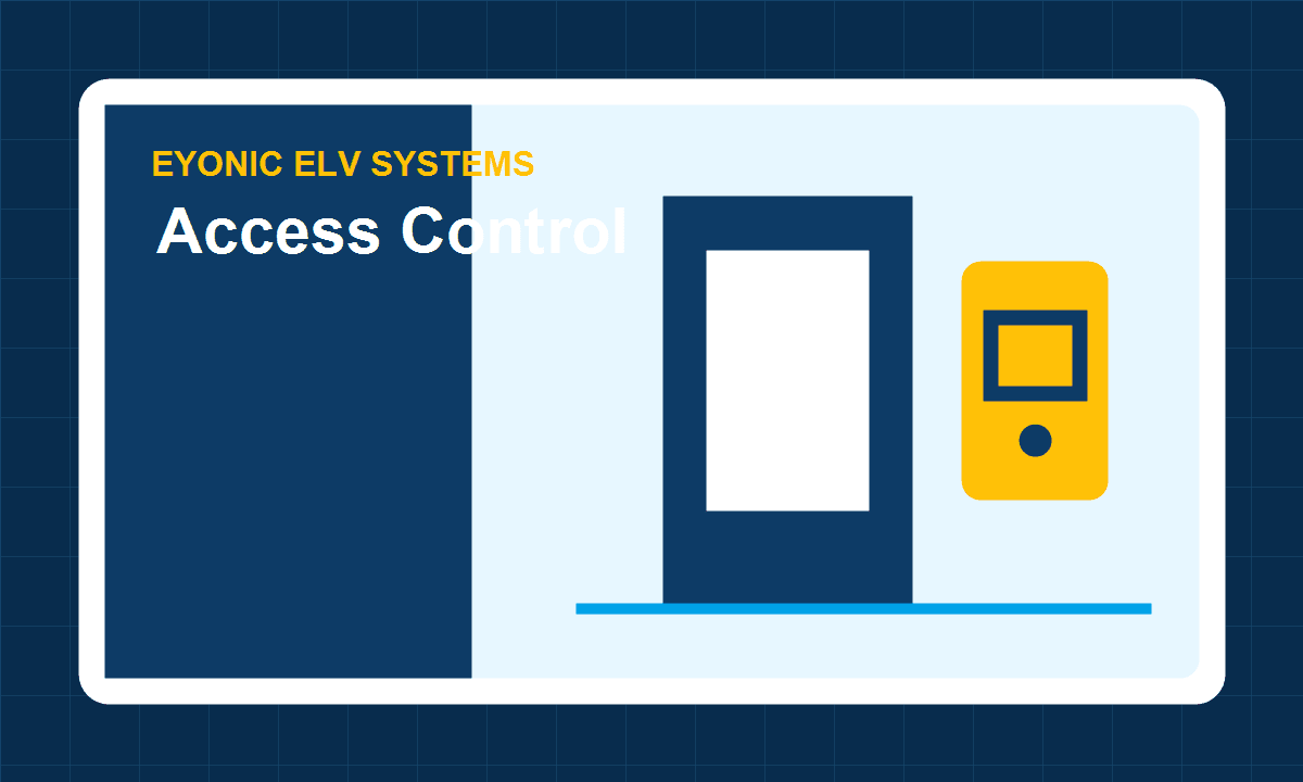 Door access control and smart lock visual for Eyonic access control services